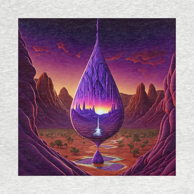 Trippy Art - Nature Canyon Raindrop by NovelCreations